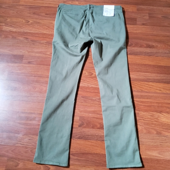 Edwin Performance Mason Slim Chino Twill Khaki Pants Size 38 Olive Green New - Picture 6 of 9